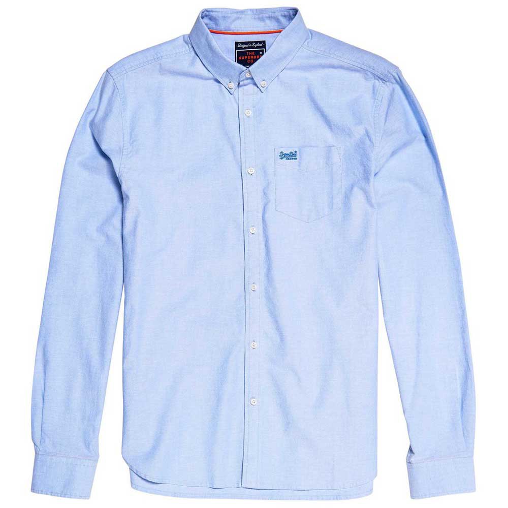 Superdry Classic University Langarm-shirt M Classic Blue Chambray günstig online kaufen