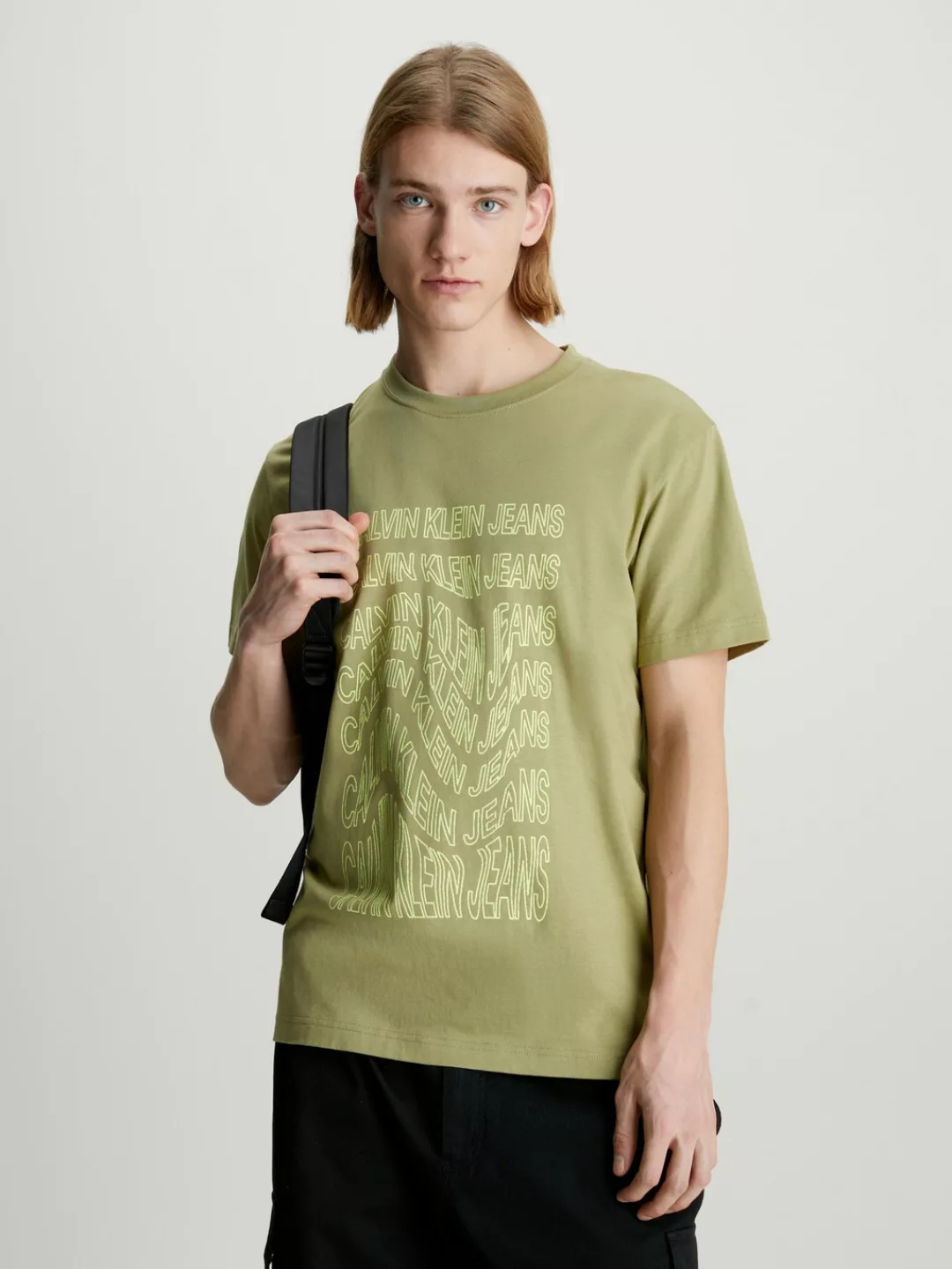 Calvin Klein Jeans T-Shirt INSTITUTIONAL WARP TEE mit Logodruck günstig online kaufen