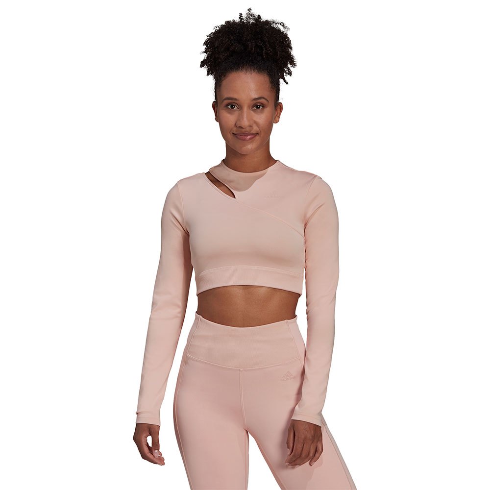 Adidas Training Crop Langarm-t-shirt M Vapour Pink günstig online kaufen