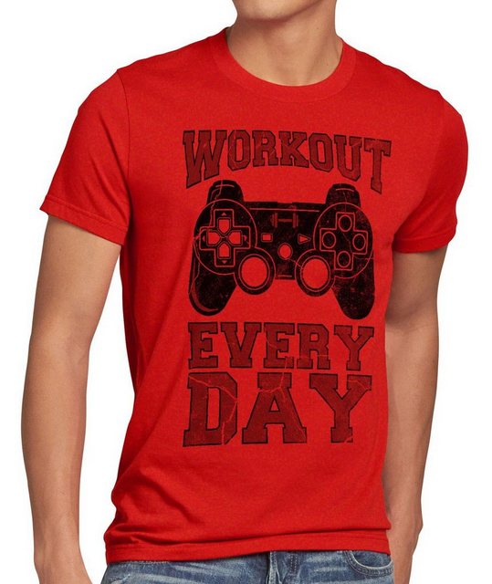 style3 T-Shirt Workout Gamer play sport station kontroller konsole gym game günstig online kaufen