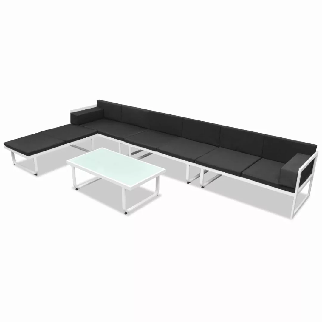 5-tlg. Garten-lounge-set Textilene Aluminium Schwarz günstig online kaufen