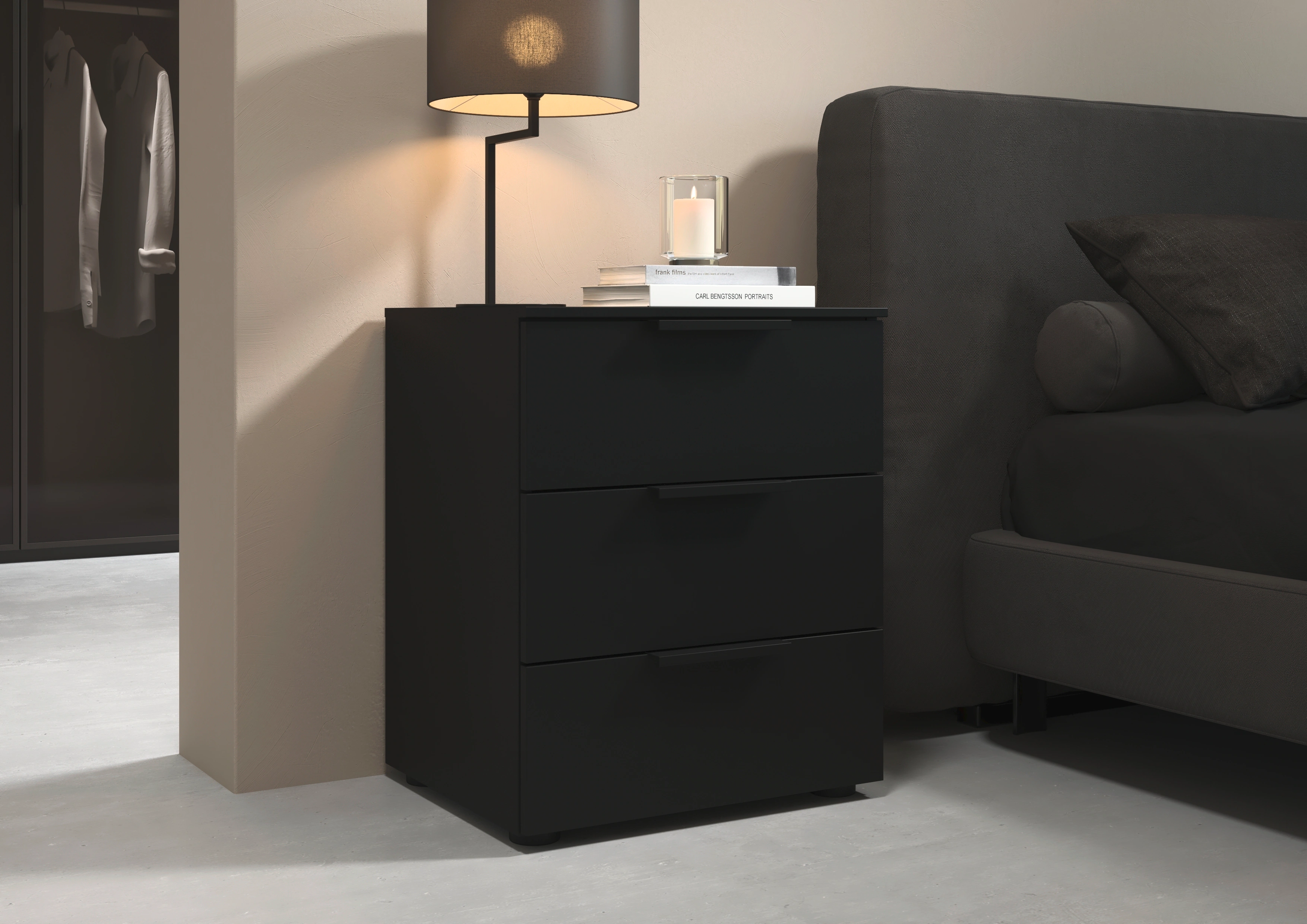 LeGer Home by Lena Gercke Nachtkommode "Serina", mit 3 Schubkästen sowie ho günstig online kaufen