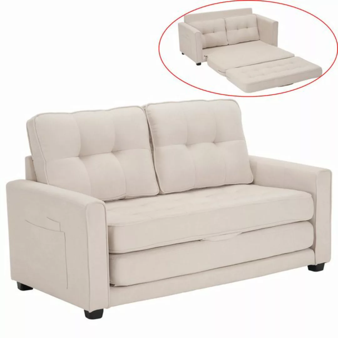 Rutaqian Schlafsofa Sofa für 2 Personen, Sofa mit Schlaffunktion, Polsterso günstig online kaufen