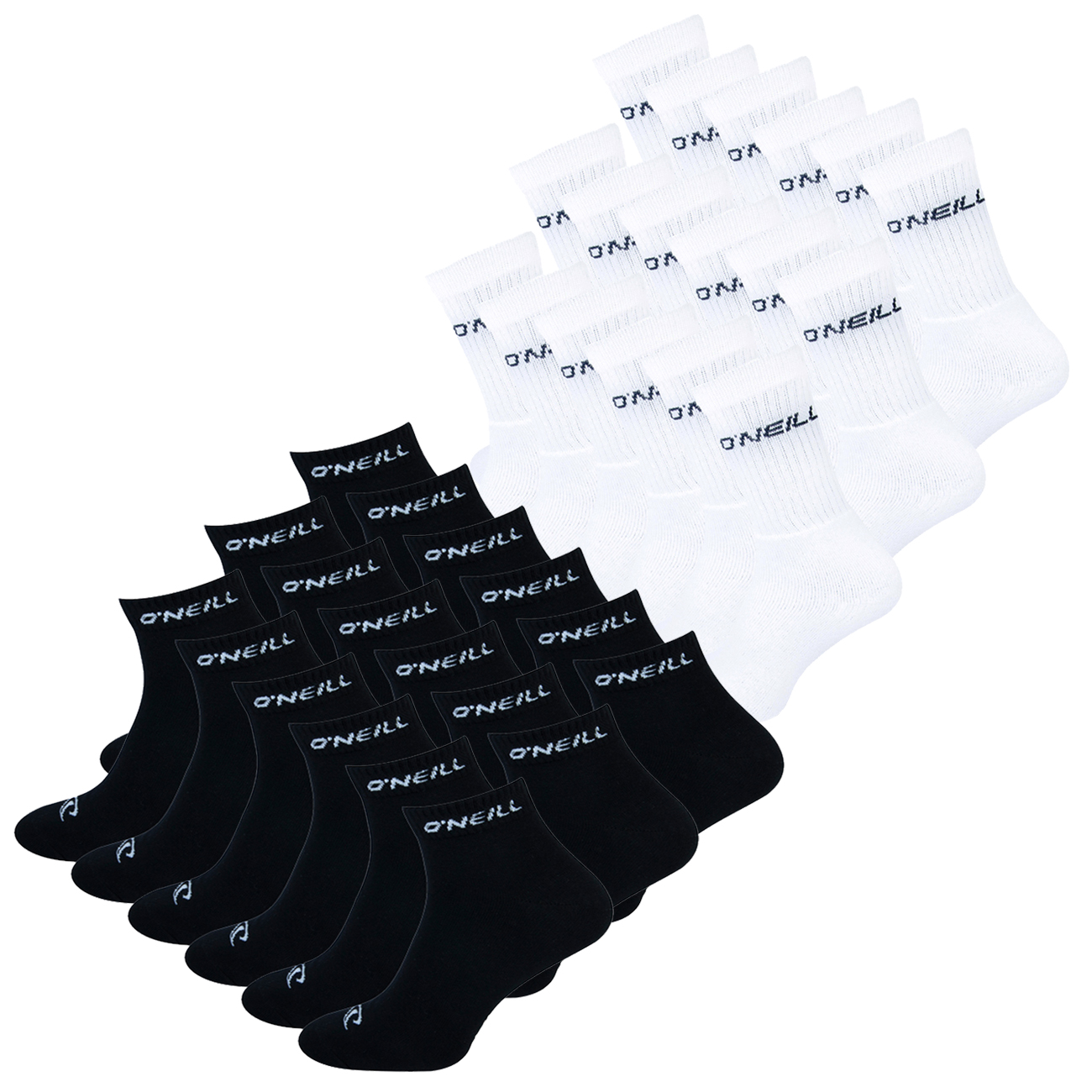 O'Neill Unisex Socken 18er Sportpack - 9 Quarter und 9 Crew Socks günstig online kaufen