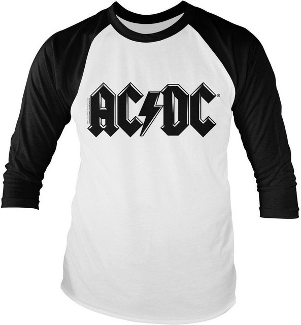 AC/DC Longsleeve Black Logo Retro Baseball Long Sleeve Tee günstig online kaufen