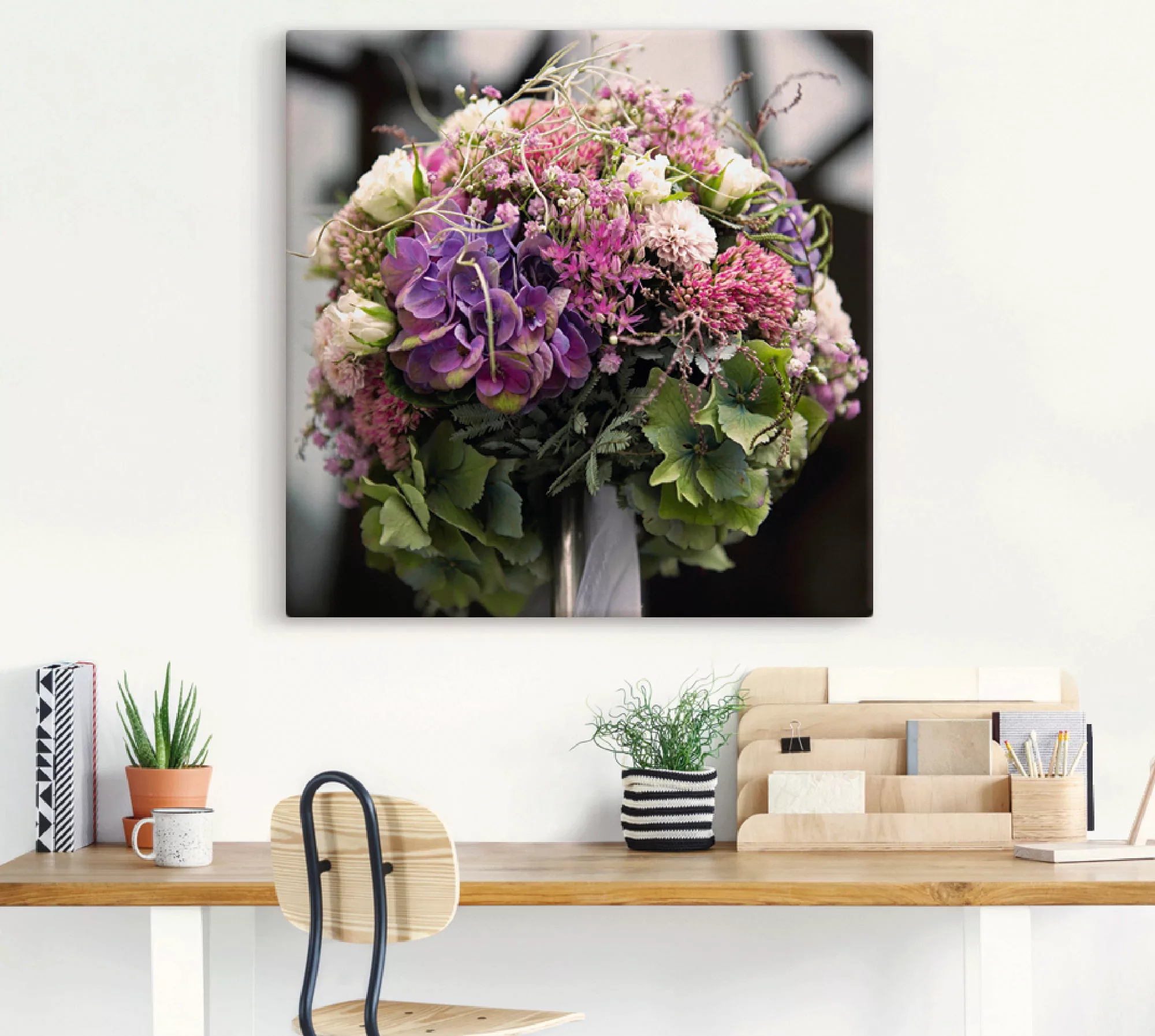 Artland Leinwandbild "Blumenkugel", Blumen, (1 St.) günstig online kaufen