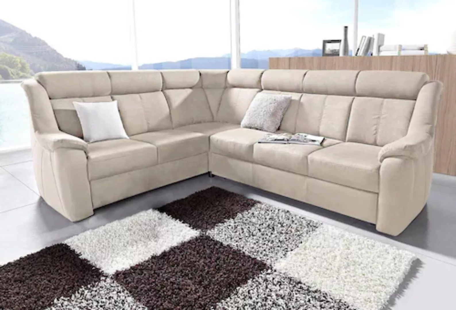 sit&more Ecksofa »Basel L-Form«, wahlweise mit Relaxfunktion günstig online kaufen