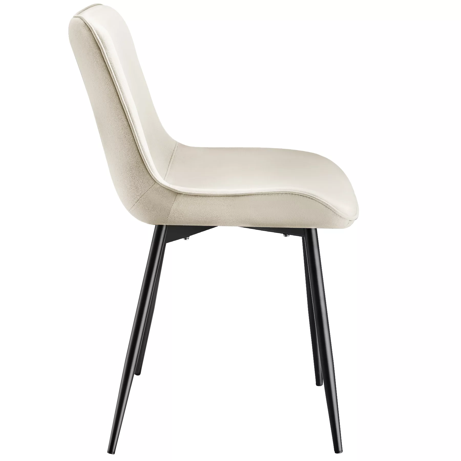 8er Set Stuhl Monroe Samtoptik - creme günstig online kaufen