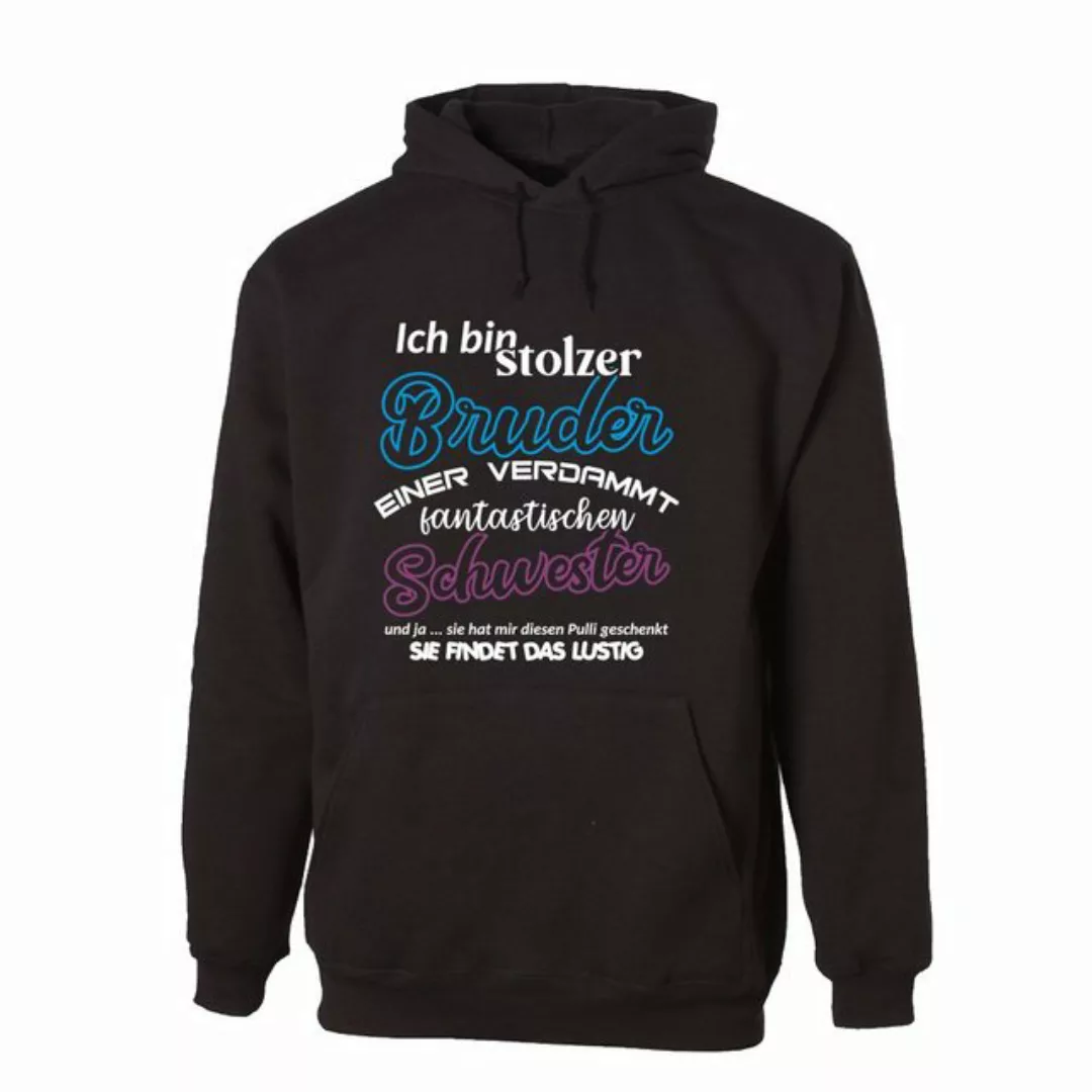 G-graphics Hoodie Ich bin stolzer Bruder einer verdammt fantastischen Schwe günstig online kaufen