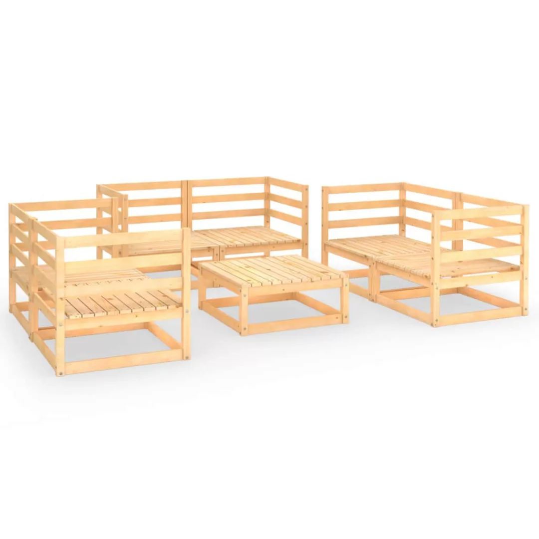 7-tlg. Garten-lounge-set Massivholz Kiefer günstig online kaufen