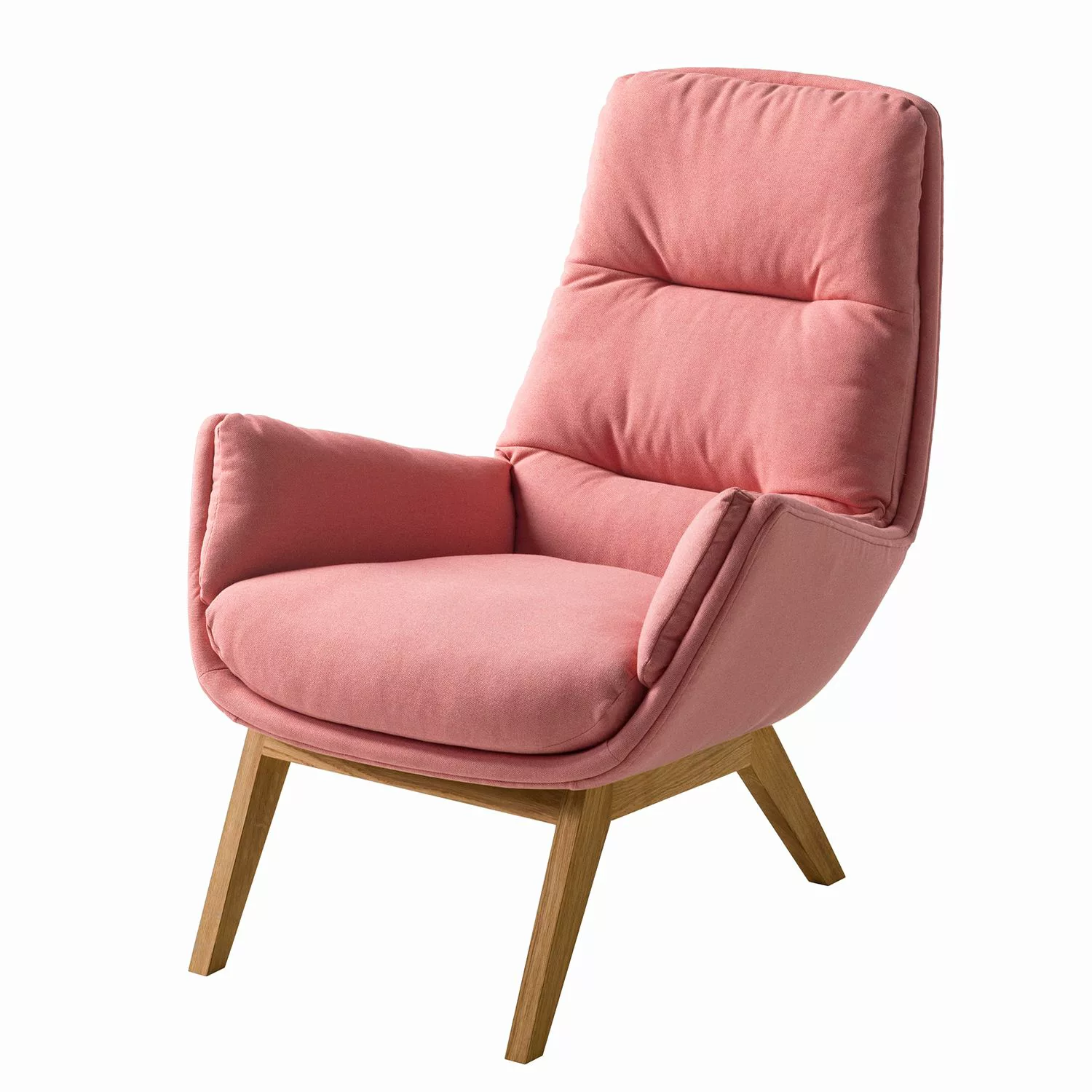home24 Studio Copenhagen Sessel Garbo I Rosé Webstoff 83x95x92 cm (BxHxT) günstig online kaufen