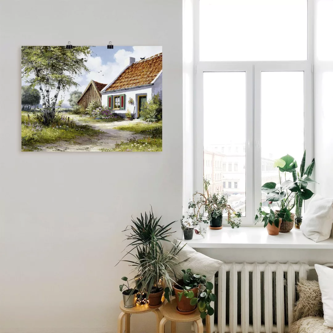 Artland Wandbild »Katze auf dem Dach«, Garten, (1 St.), als Leinwandbild, P günstig online kaufen