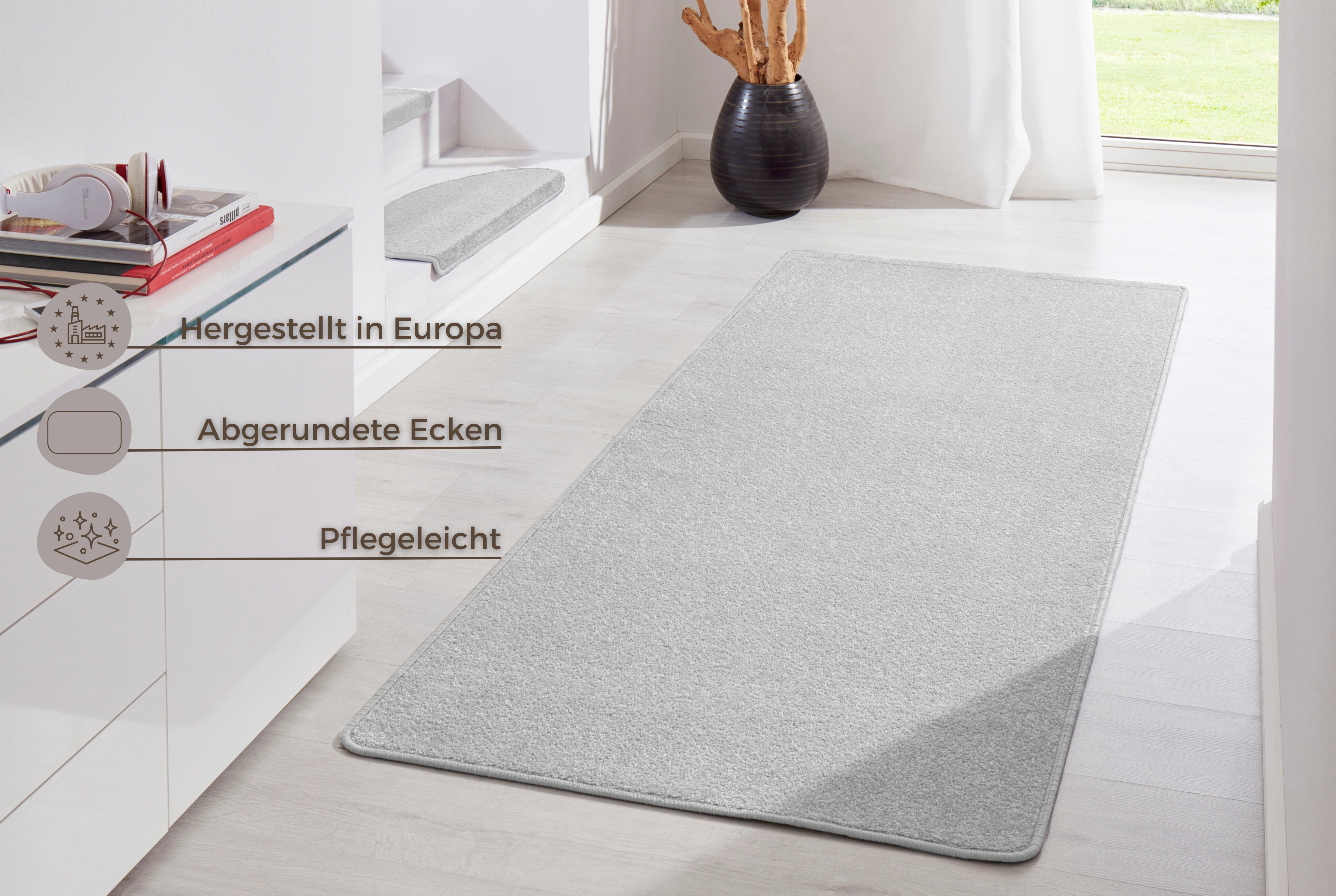 HANSE Home Teppich »Fancy«, rechteckig, Kurzflor, weich, uni, gekettelt, Wo günstig online kaufen