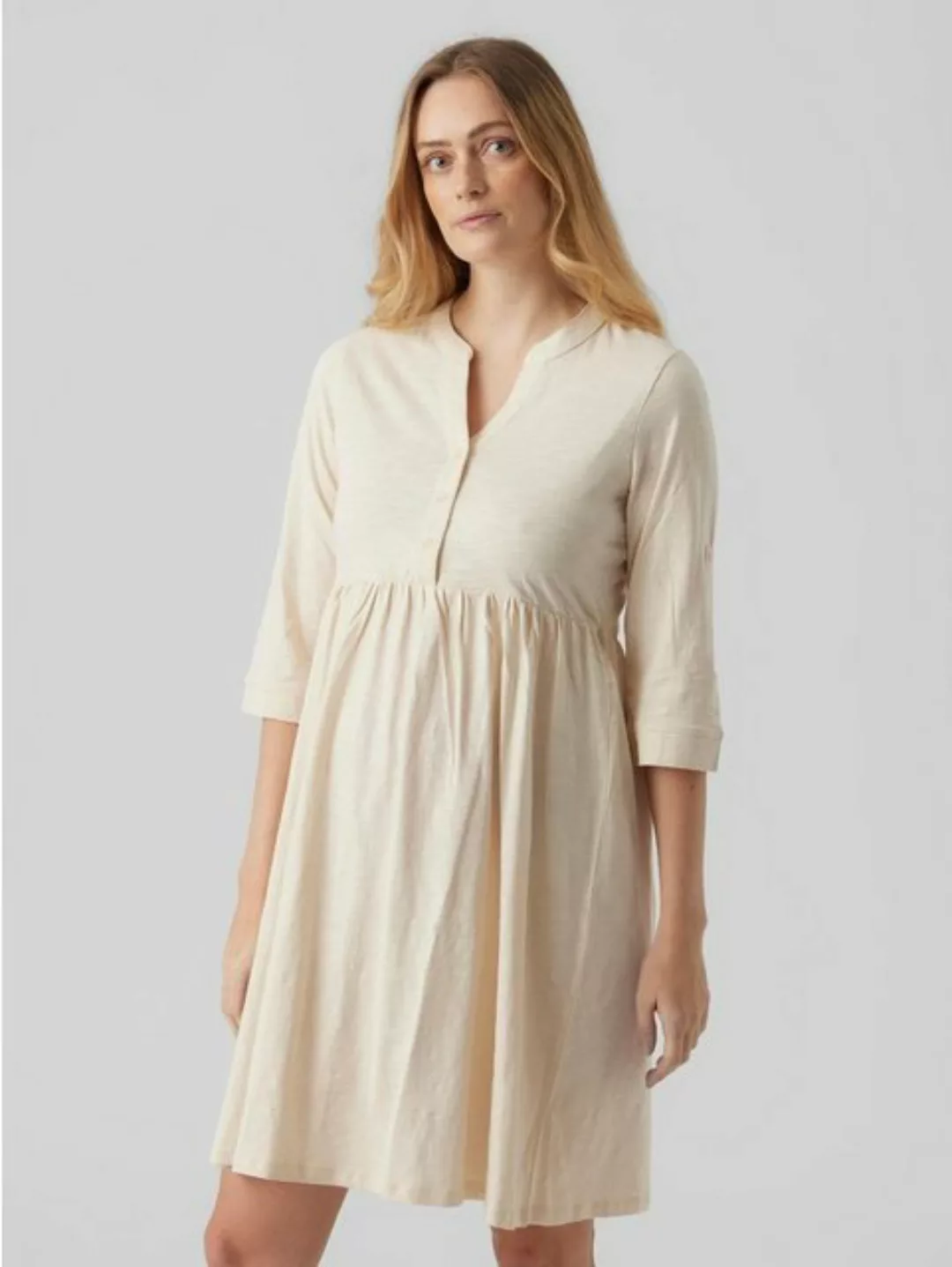 Mamalicious Shirtkleid 3/4 Arm Umstands Kleid Mini Dress Schwangerschafts S günstig online kaufen