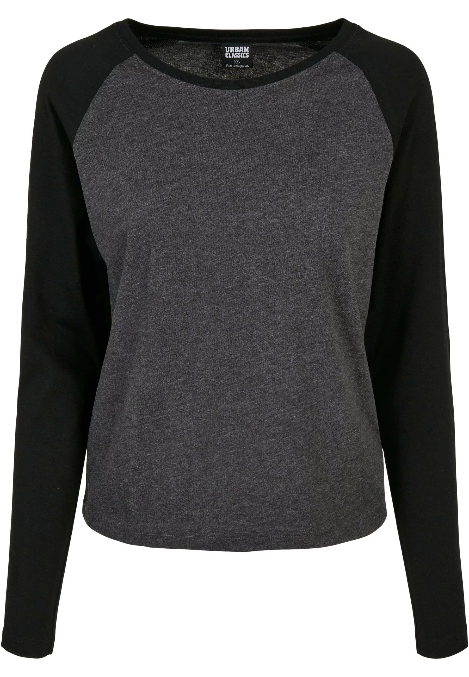 URBAN CLASSICS Langarmshirt "Urban Classics Damen Ladies Contrast Raglan Lo günstig online kaufen