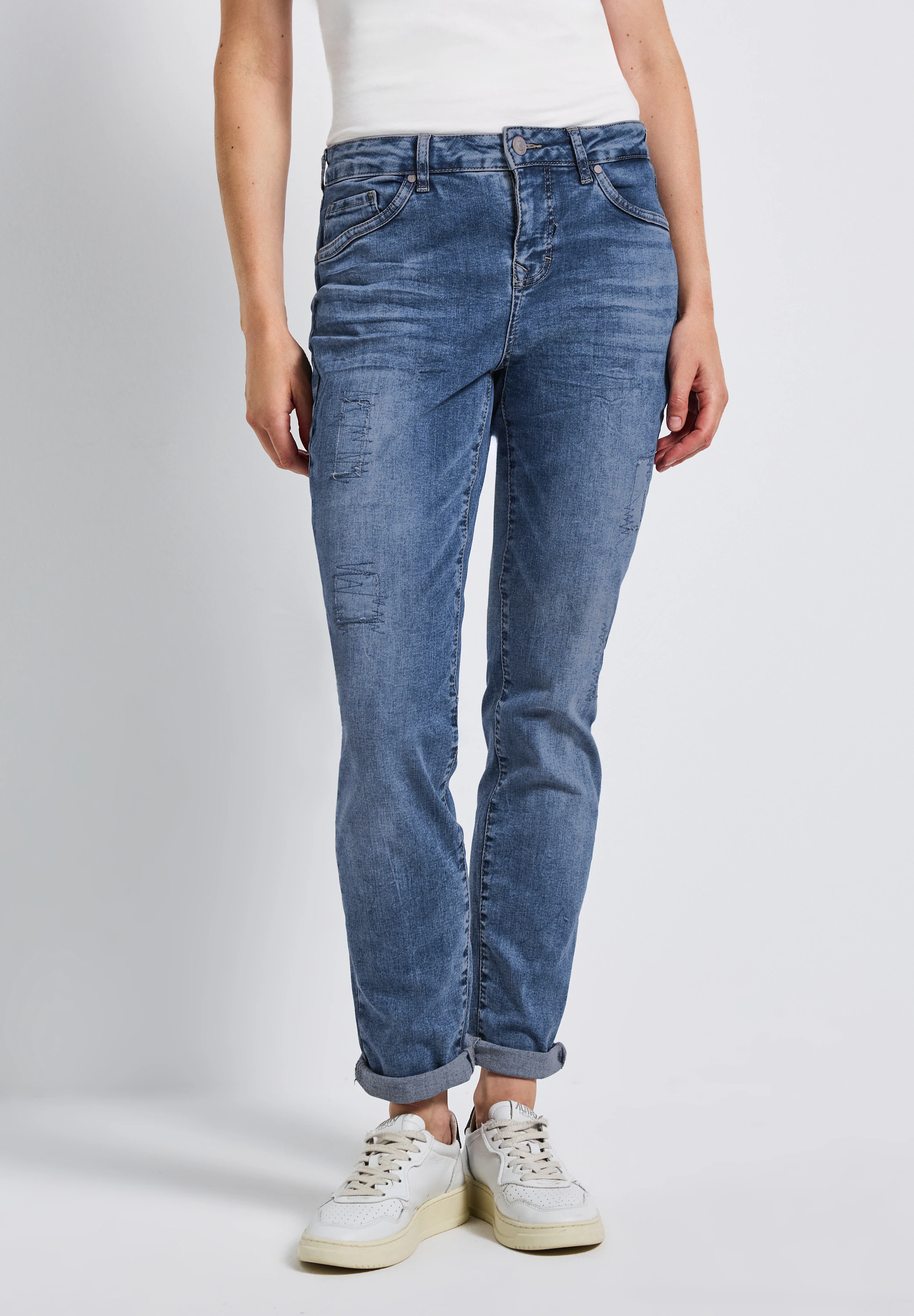 STREET ONE Loose-fit-Jeans, Middle Waist günstig online kaufen