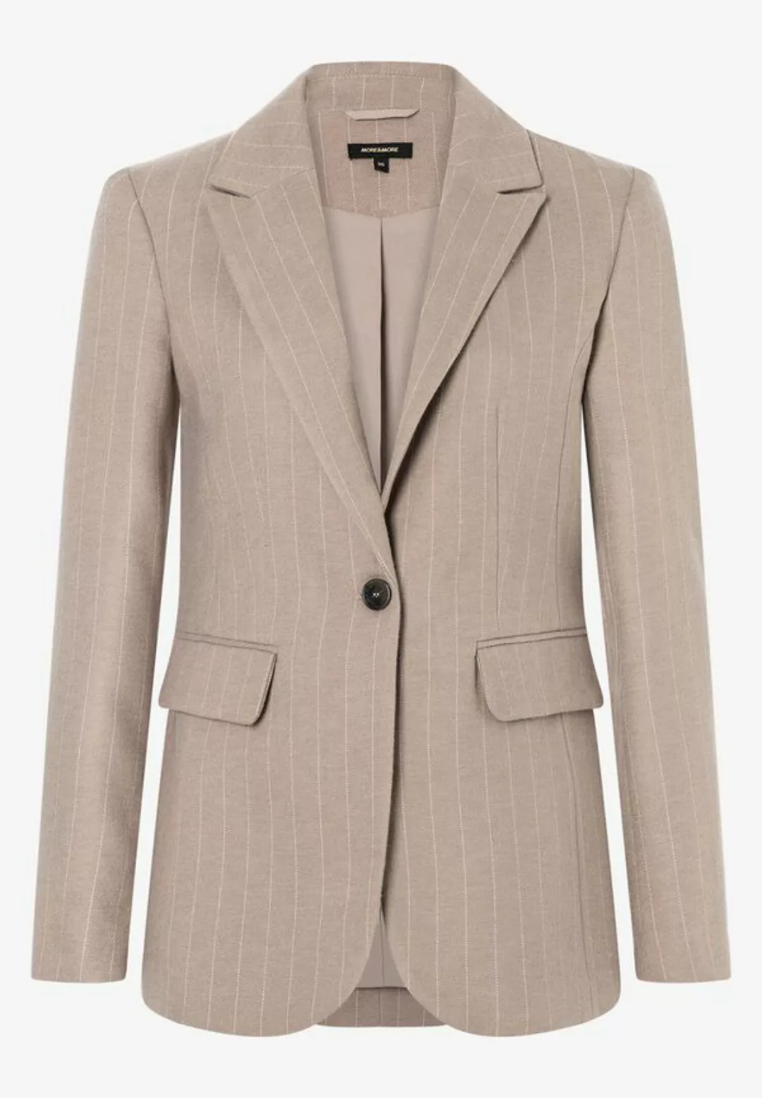 Nadelstreifenblazer, taupe, Herbst-Kollektion günstig online kaufen