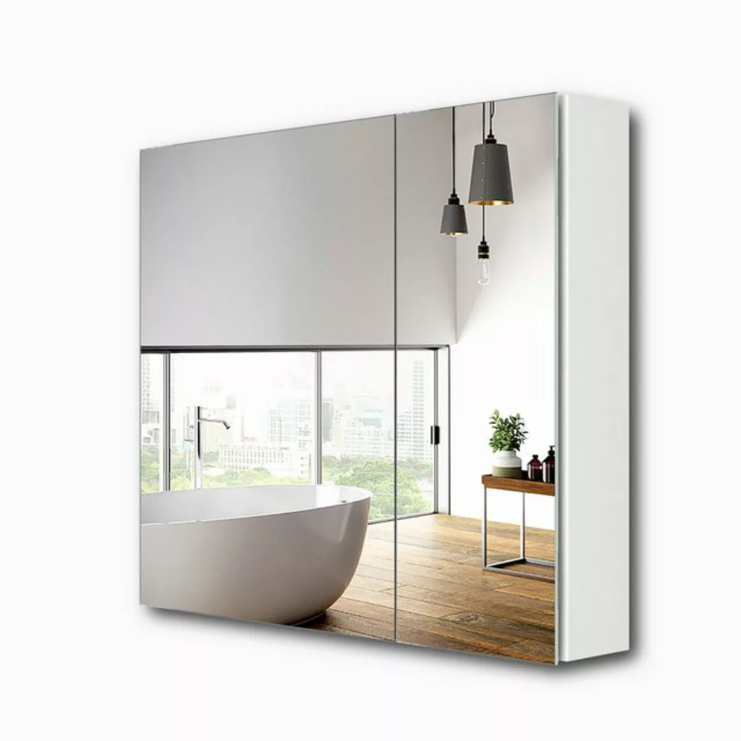 EMKE Spiegelschrank 75×65 /85×65cm 2-türig Badspiegelschrank Verstellbare G günstig online kaufen