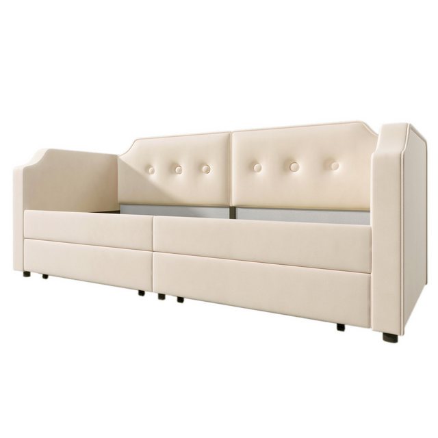 MODFU Daybett Sofa mit Unterbett (Tagesbett,Polsterbett), mit Lattenrost, 2 günstig online kaufen