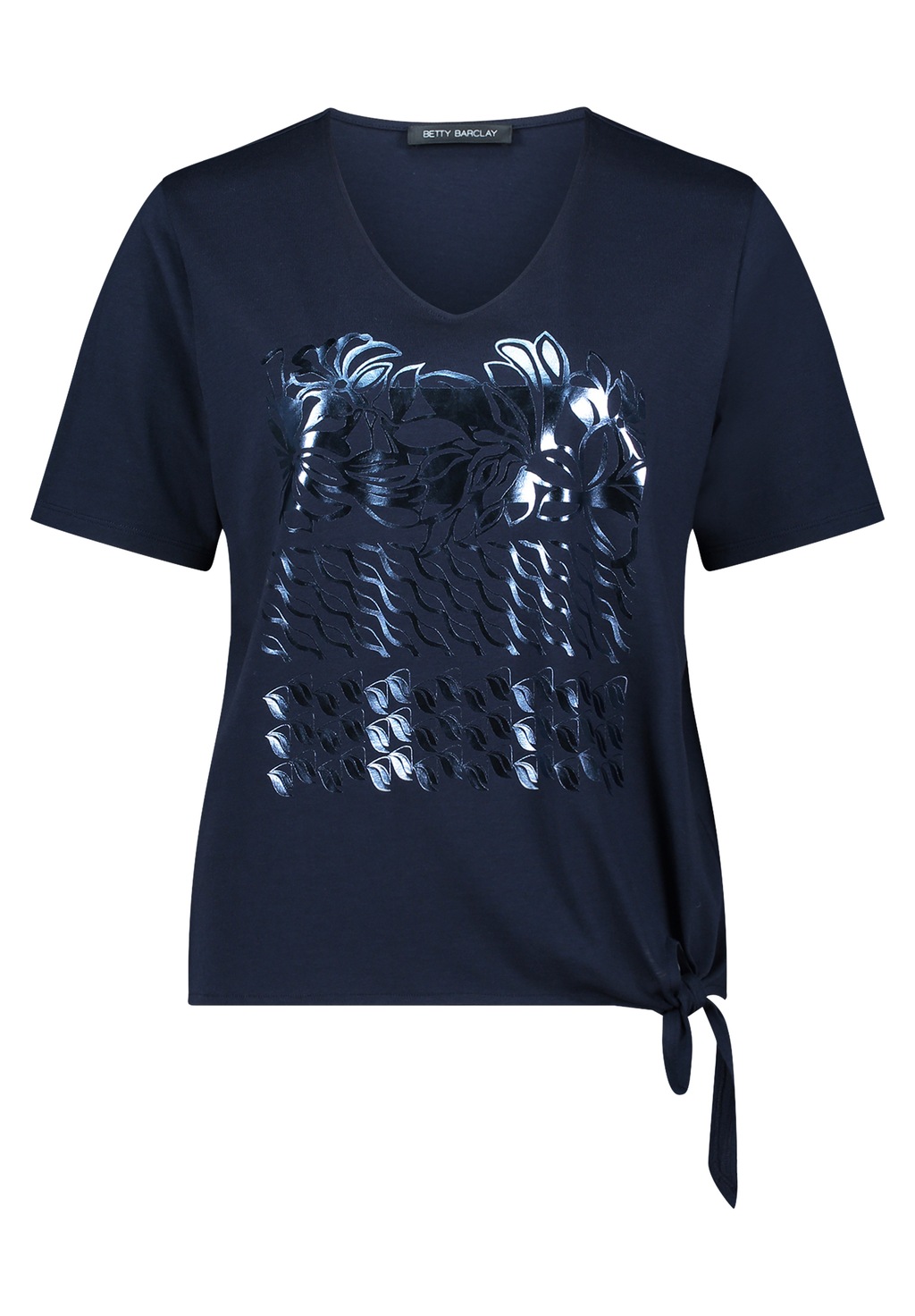 Betty Barclay Kurzarmshirt "Betty Barclay Damen Basic Shirt mit Schleifenkn günstig online kaufen