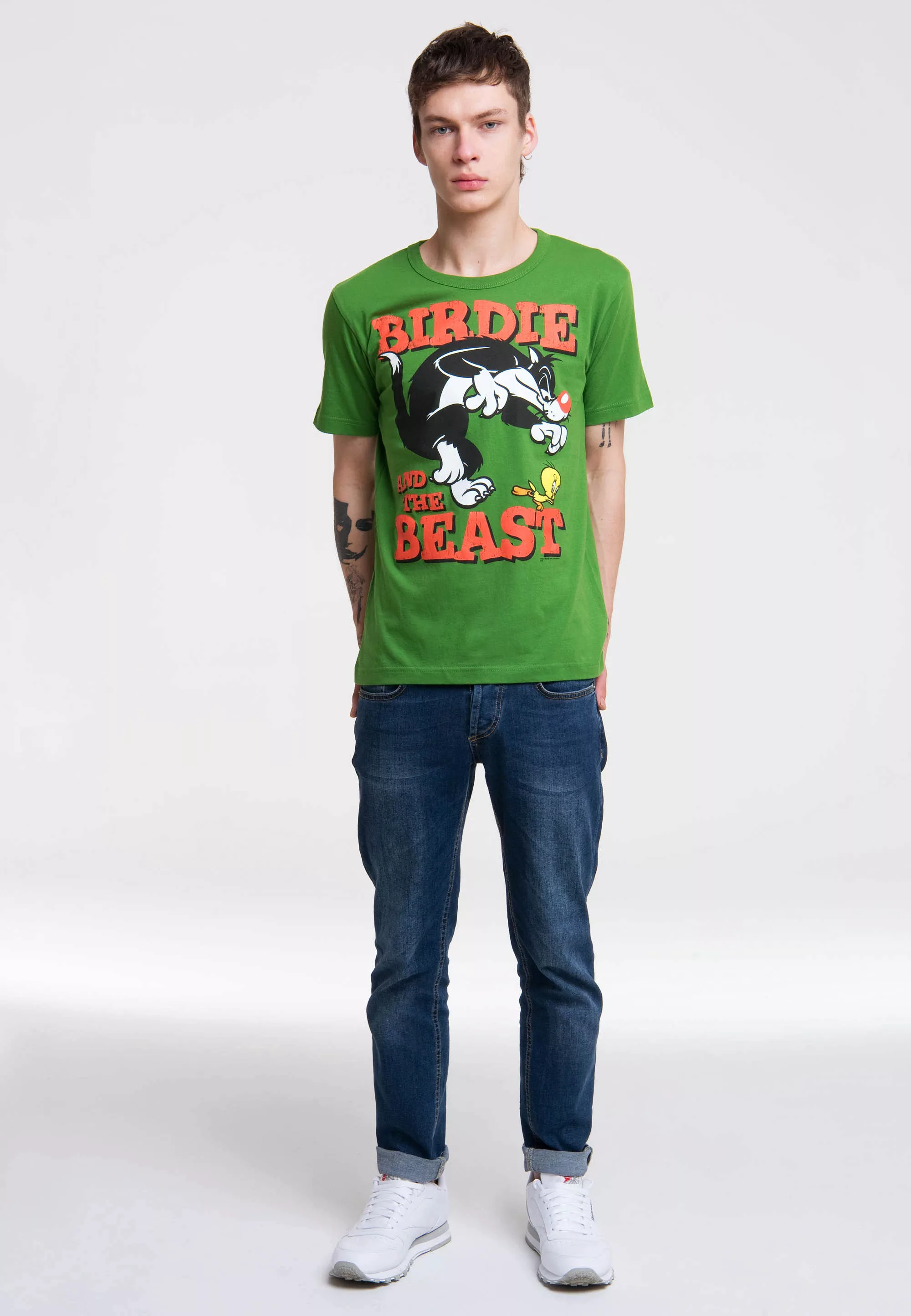 LOGOSHIRT T-Shirt "Looney Tunes – Sylvester & Tweety", mit coolem Print günstig online kaufen
