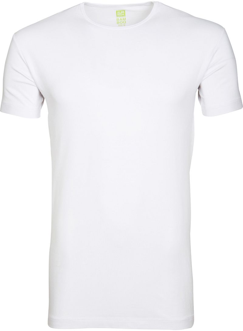 Alan Red Bamboo T-shirt O-Ausschnitt Weiß - Größe XL günstig online kaufen