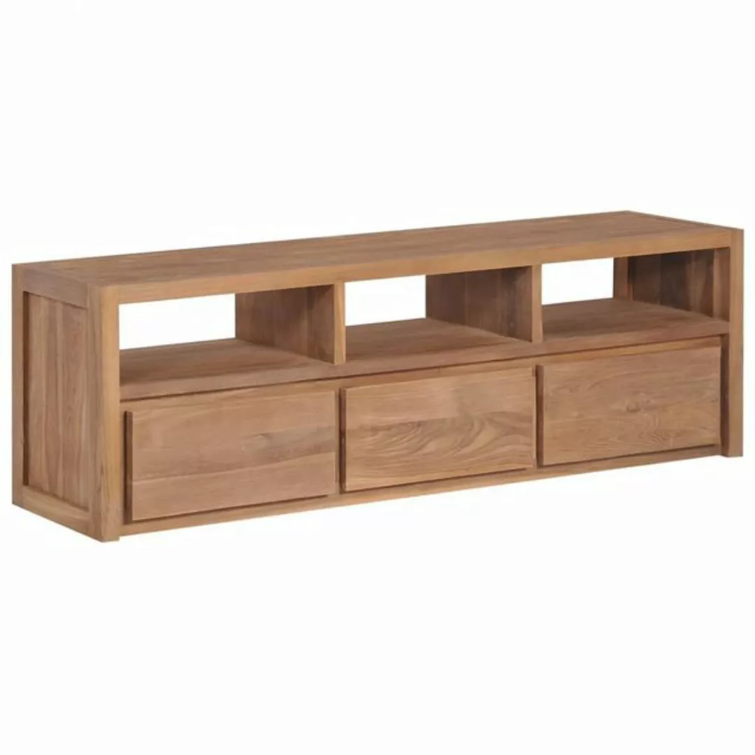 furnicato TV-Schrank Massivholz Teak mit natürlichem Finish 120×30×40 cm günstig online kaufen