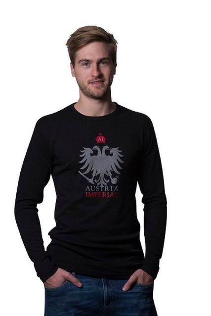 Austria Imperial Longsleeve Herren schwarz (1-tlg) bedruckt mit dem Doppela günstig online kaufen