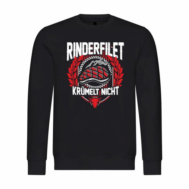 deinshirt Rundhalspullover Herren Sweatshirt Rinderfilet krümelt nicht Mit günstig online kaufen