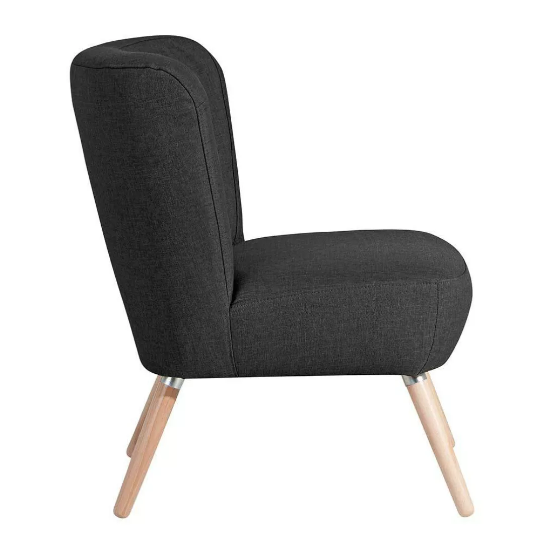 Kleiner Sessel schwarz Retro Made in Germany Flachgewebe günstig online kaufen