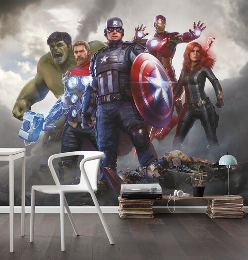 Komar Vlies Fototapete Marvel Avengers Working Together Bunt günstig online kaufen