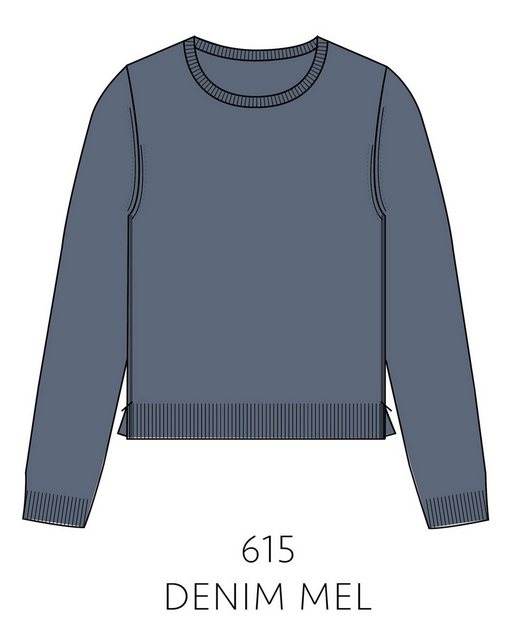 IN LINEA Strickpullover NOS Pullover, Rundhals, 615 DENIM MEL. günstig online kaufen