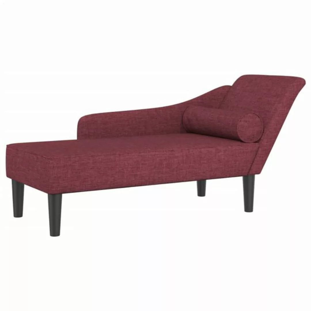 vidaXL Chaiselongue Chaiselongue mit Kissen Weinrot Stoff, 1 Teile günstig online kaufen