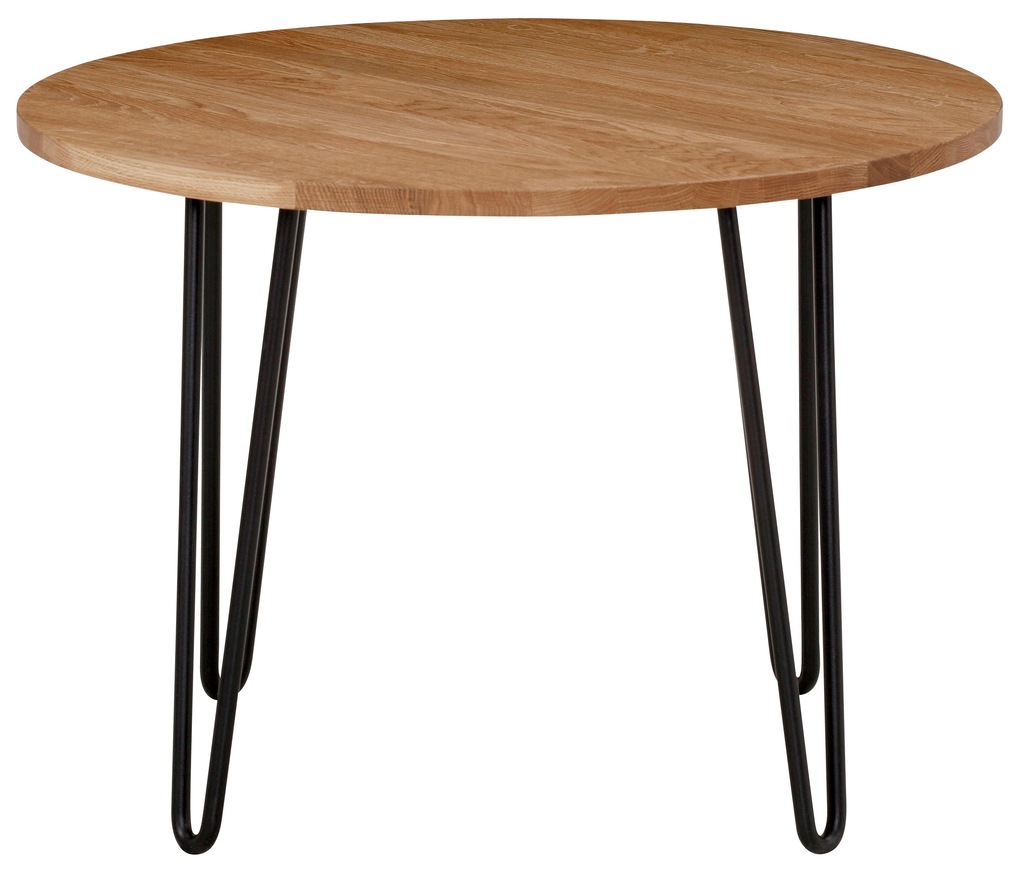 INOSIGN Couchtisch »Hairpin«, aus massiver Eiche, mit Metallbeinen, Breite günstig online kaufen