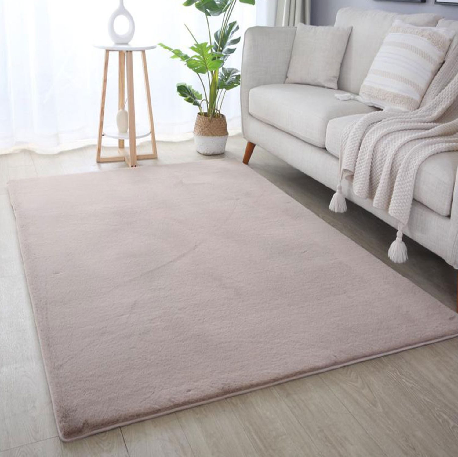 Vimoda Fellteppich Teppich Wohnzimmer Deluxe waschbar, günstig online kaufen