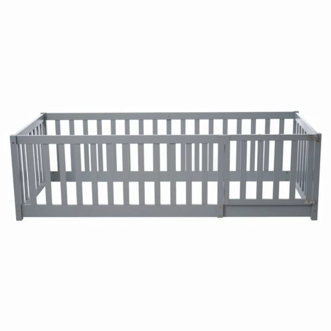 Odikalo Kinderbett Kinderbett 90 x 200, Holzboden Bettrahmen mit Zaun und T günstig online kaufen