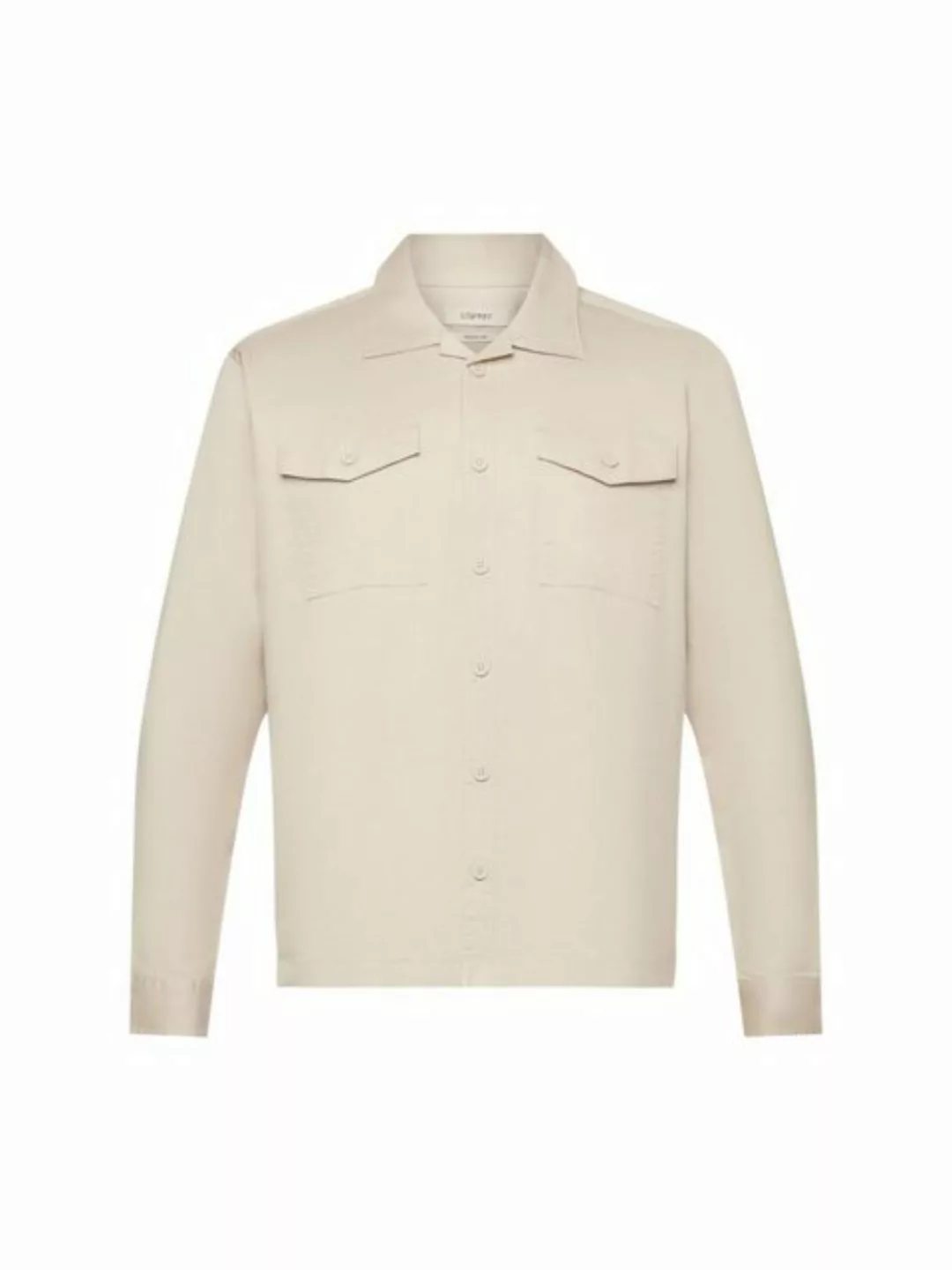 Esprit Langarmhemd Baumwollhemd mit zwei Brusttaschen günstig online kaufen