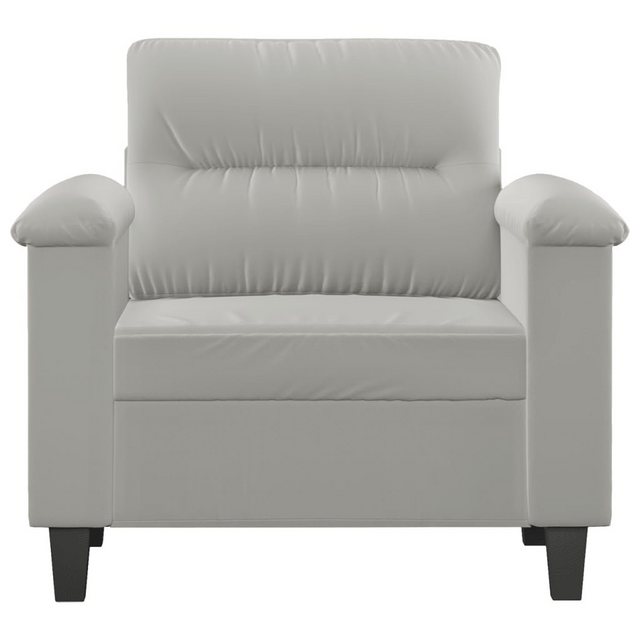 vidaXL Sofa Sessel Hellgrau 60 cm Mikrofasergewebe günstig online kaufen