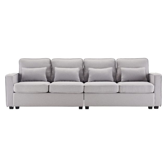 Gotagee 4-Sitzer 4-Sitzer-Sofastuhl Leinenstoff Polstersofa Wohnzimmersofa günstig online kaufen