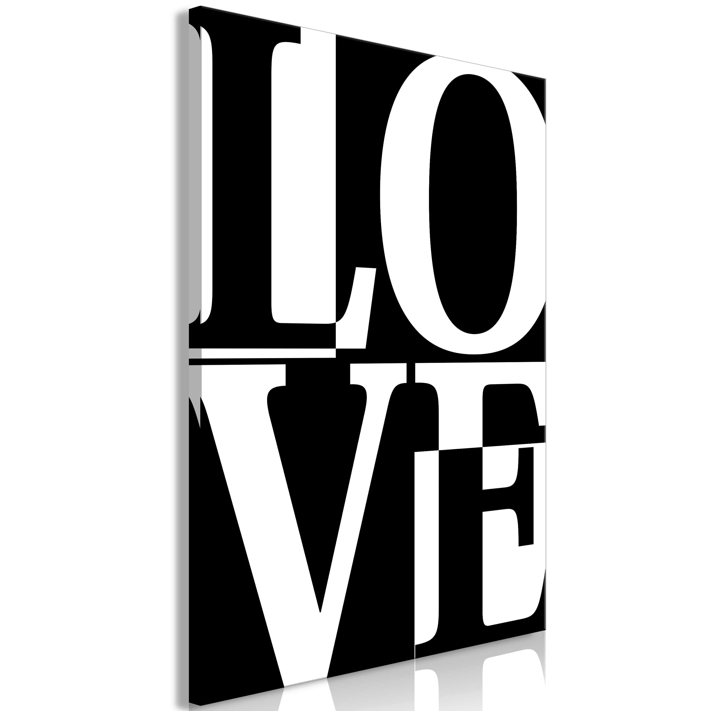Wandbild - Black and White Love (1 Part) Vertical günstig online kaufen