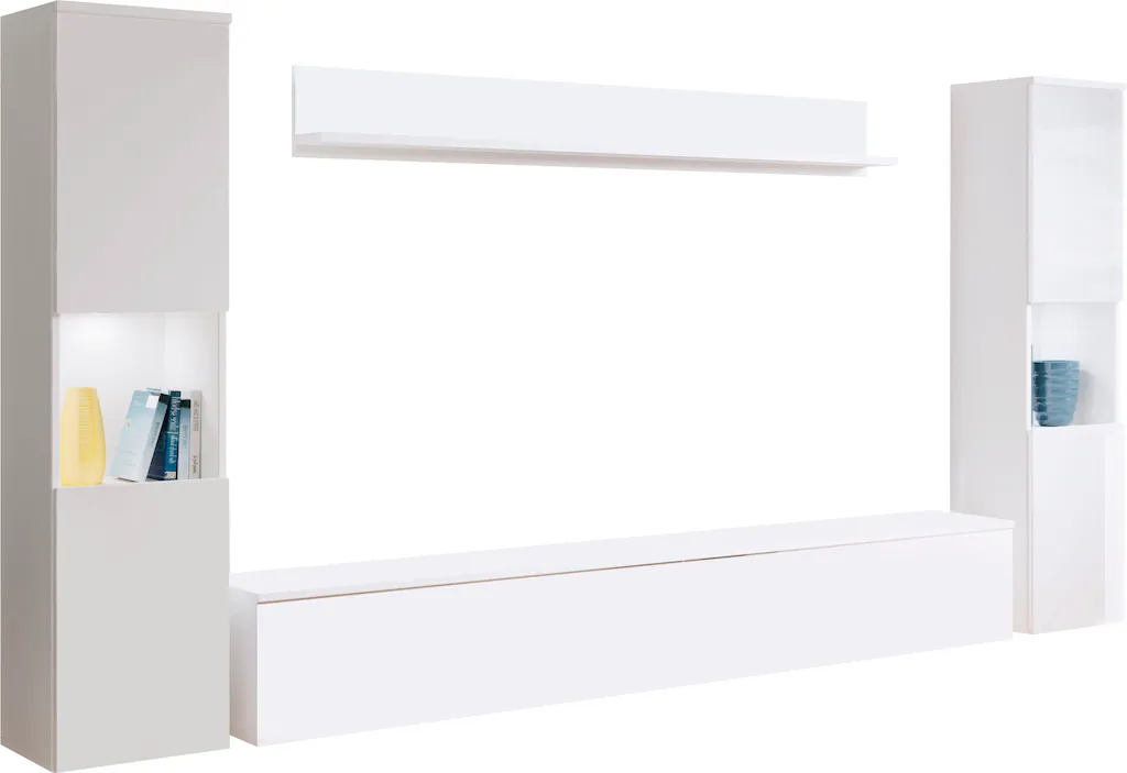 INOSIGN Wohnwand "PARIS, Vitrine Türanschlag links/rechts wechselbar", (Kom günstig online kaufen