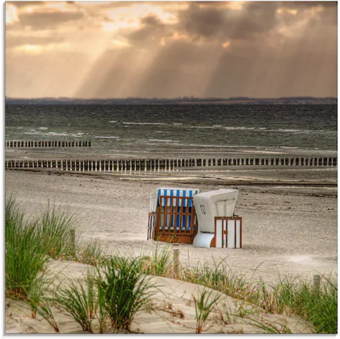 Artland Glasbild »Schwarzer Busch Strand auf Insel Poel«, Strand, (1 St.) günstig online kaufen