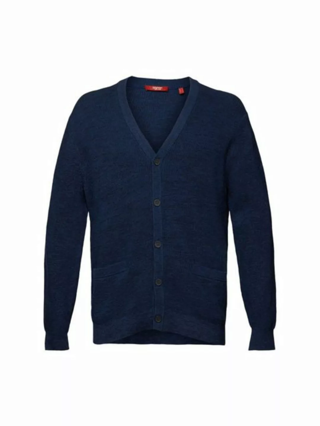 Esprit Strickjacke Cardigan mit V-Ausschnitt, 100 % Baumwolle (1-tlg) günstig online kaufen