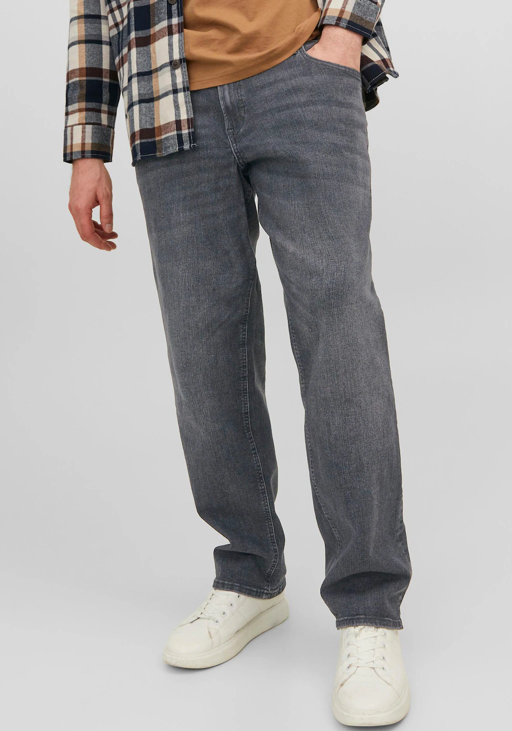 Jack & Jones PlusSize Tapered-fit-Jeans "JJIMIKE mit Abriebeffekten und fun günstig online kaufen