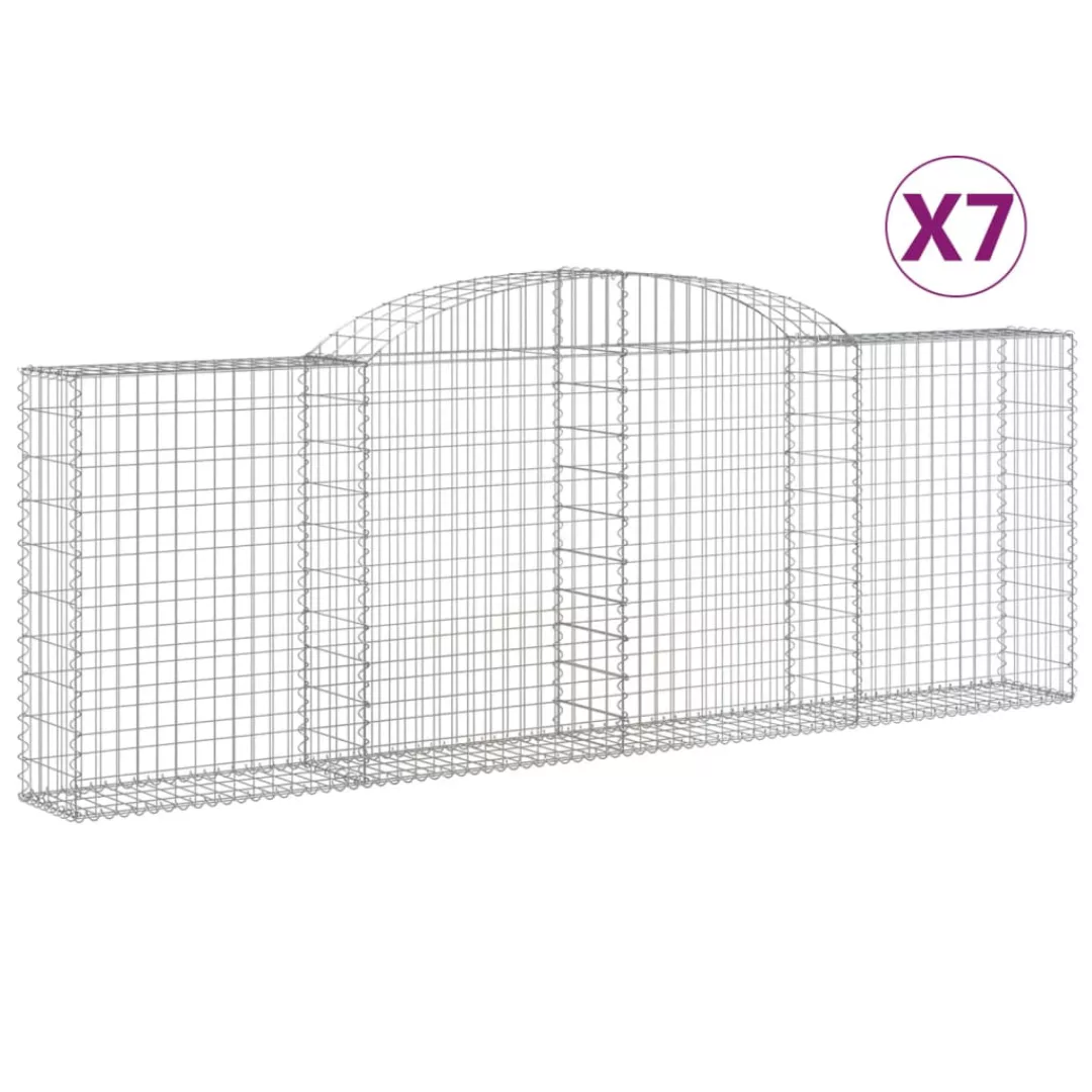 Vidaxl Gabionen Mit Hochbogen 7 Stk. 300x30x100/120cm Verzinktes Eisen günstig online kaufen