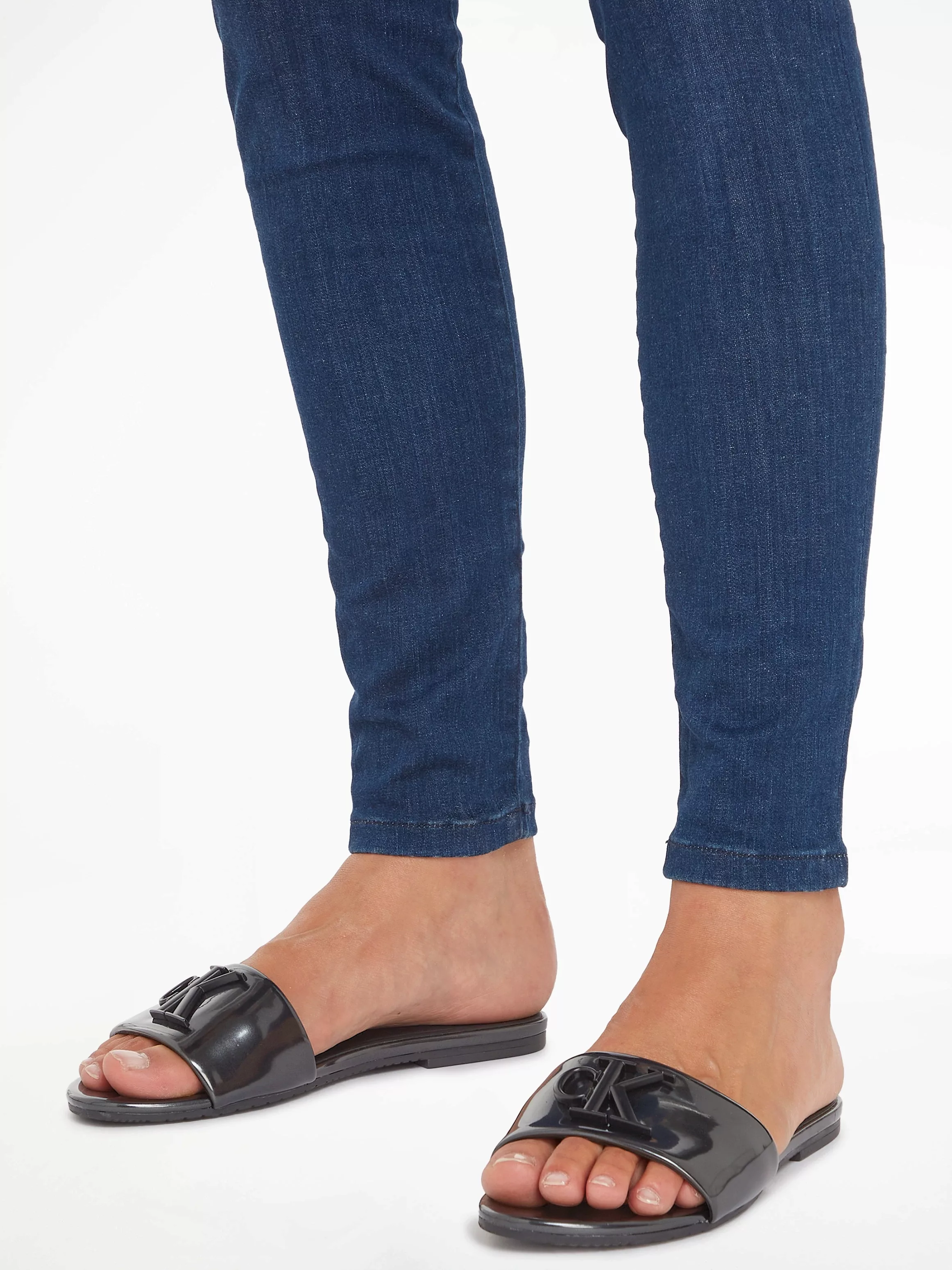 Calvin Klein Jeans Pantolette "FLAT SANDAL SLIDE MG MET", Blockabsatz, Somm günstig online kaufen