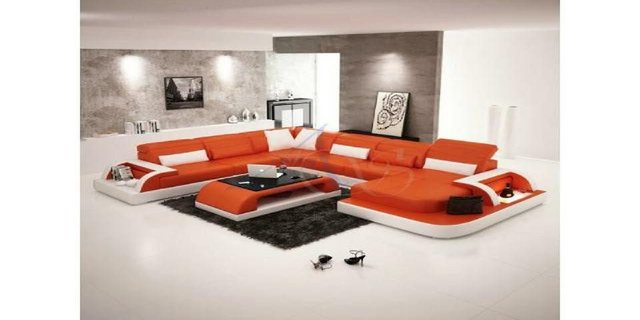 JVmoebel Ecksofa Wohnlandschaft Couch Polster Eck Garnitur Designer Lederso günstig online kaufen