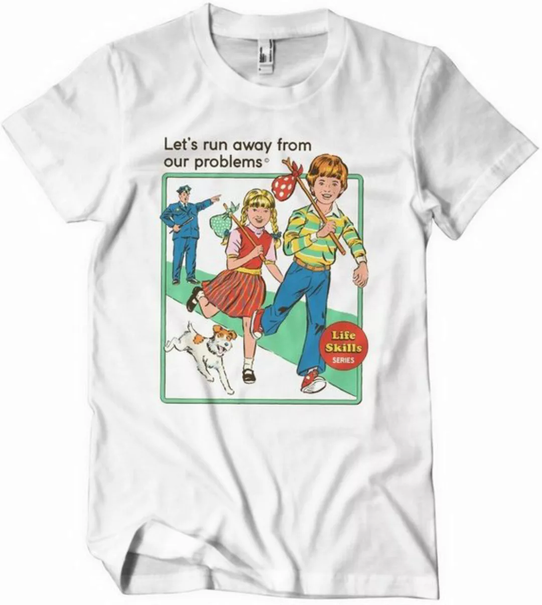 Steven Rhodes T-Shirt Let's Run Away From Our Problems T-Shirt günstig online kaufen