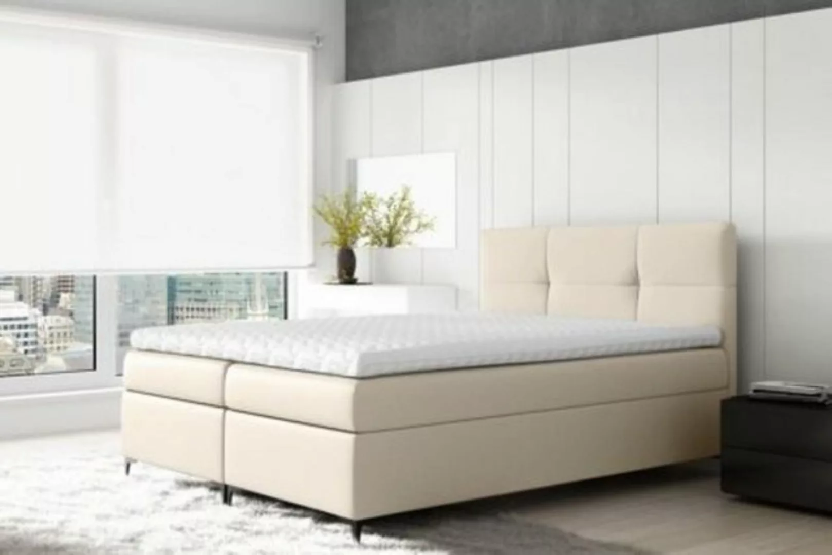 JVmoebel Bett, Luxus Möbel Doppel Hotel Bett Schlafzimmer Betten Boxspringb günstig online kaufen