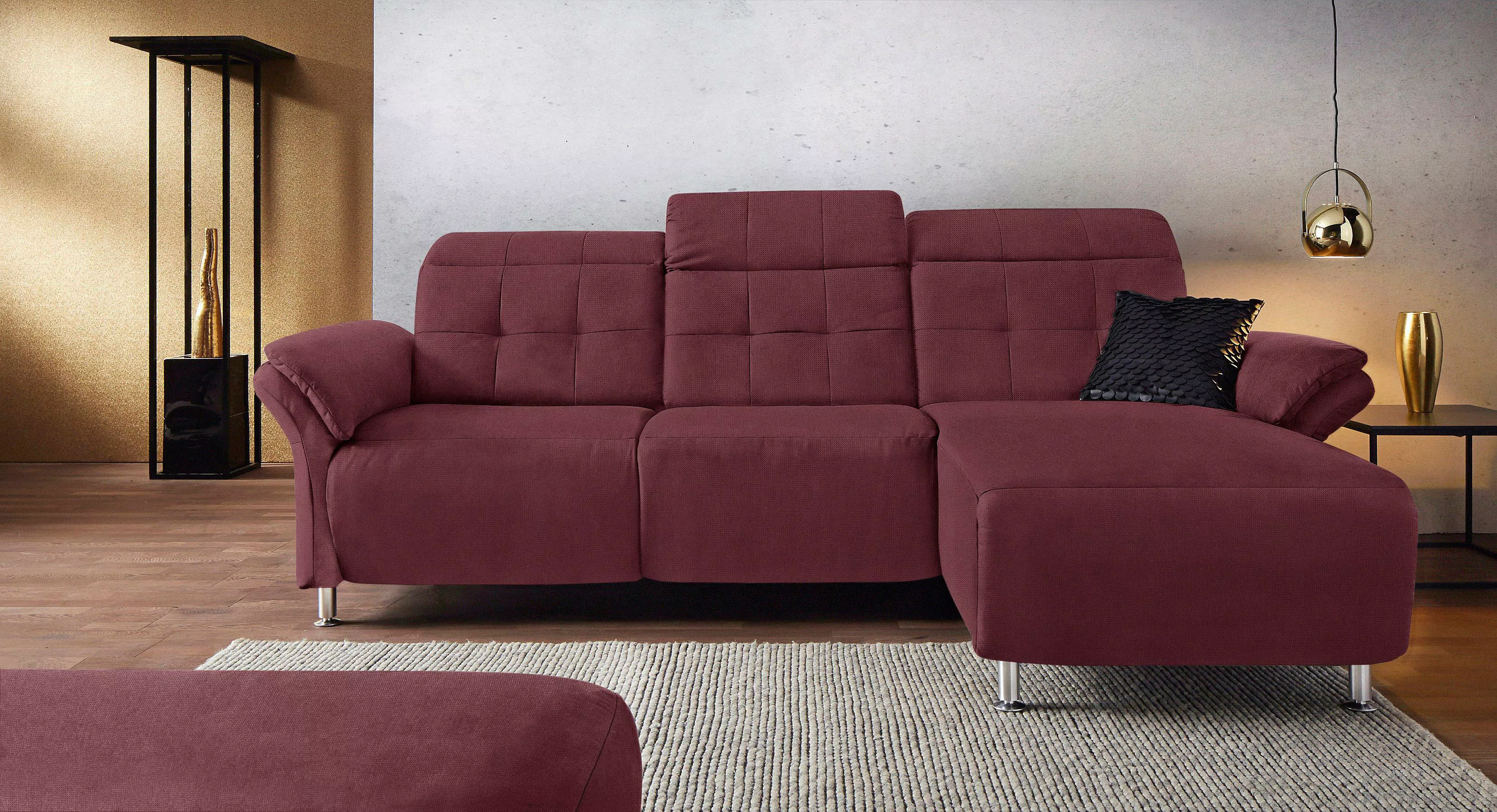 Places of Style Ecksofa Manhattan L-Form, 2 Sitze mit elektrischer Relaxfun günstig online kaufen